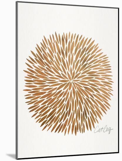 Rose Gold Burst-Cat Coquillette-Mounted Art Print