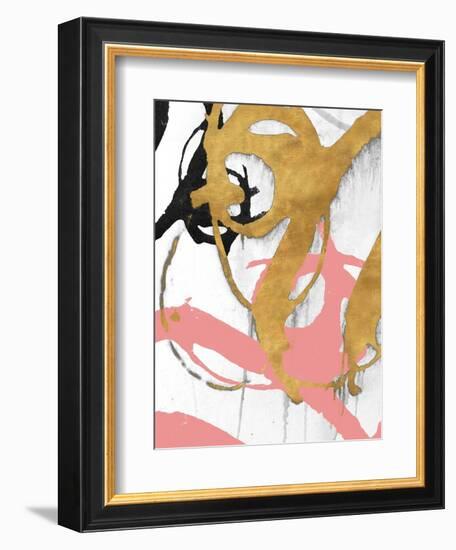 Rose Gold Strokes I-Megan Morris-Framed Art Print