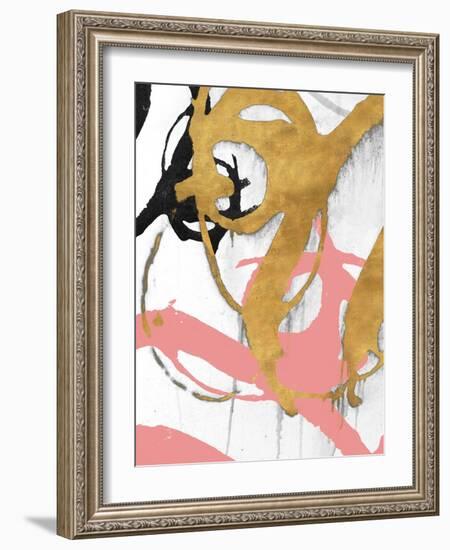 Rose Gold Strokes I-Megan Morris-Framed Art Print