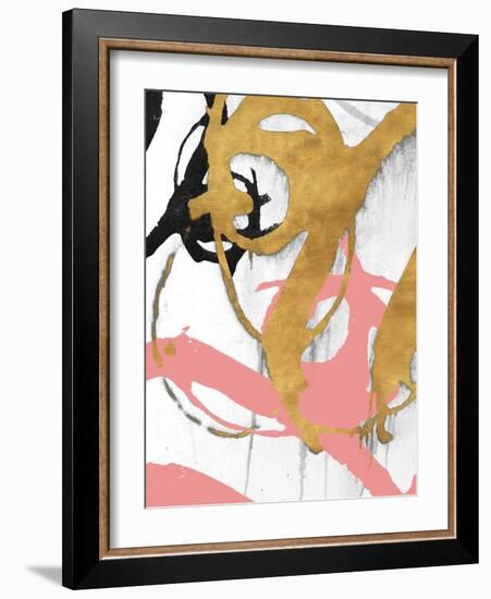 Rose Gold Strokes I-Megan Morris-Framed Art Print