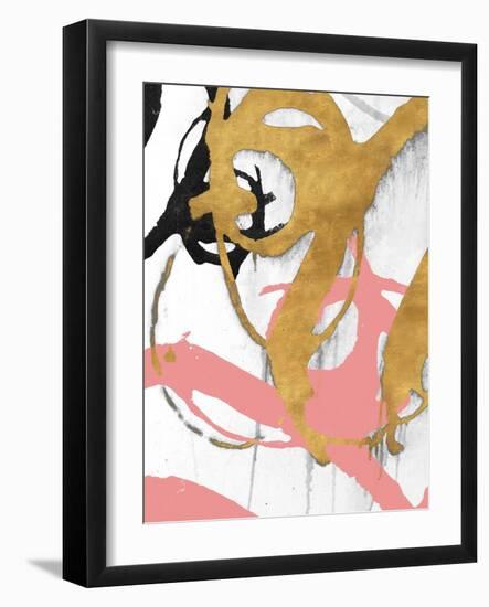 Rose Gold Strokes I-Megan Morris-Framed Art Print