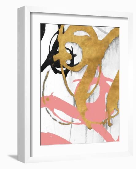 Rose Gold Strokes I-Megan Morris-Framed Art Print