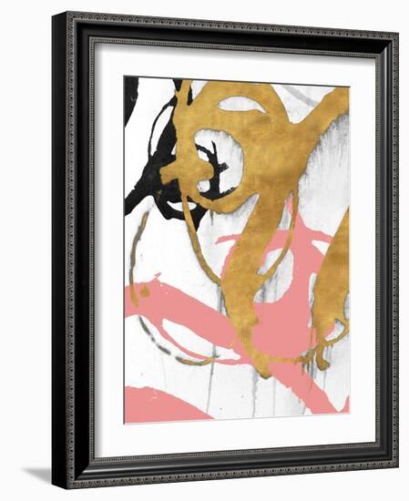 Rose Gold Strokes I-Megan Morris-Framed Art Print