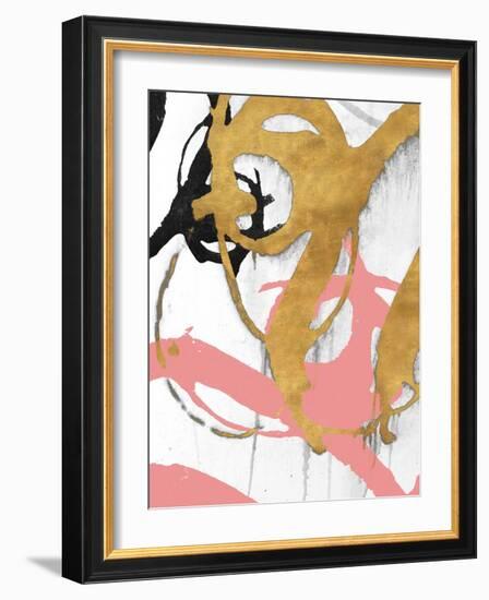 Rose Gold Strokes I-Megan Morris-Framed Art Print