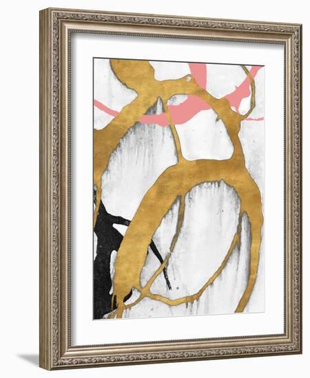 Rose Gold Strokes II-Megan Morris-Framed Art Print