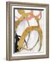 Rose Gold Strokes II-Megan Morris-Framed Art Print