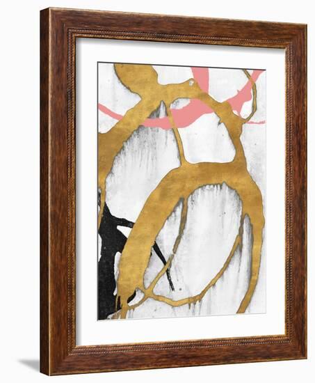 Rose Gold Strokes II-Megan Morris-Framed Art Print