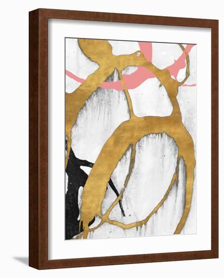 Rose Gold Strokes II-Megan Morris-Framed Art Print