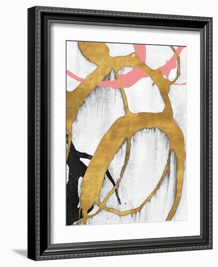 Rose Gold Strokes II-Megan Morris-Framed Art Print