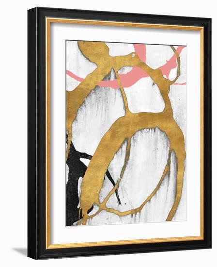 Rose Gold Strokes II-Megan Morris-Framed Art Print