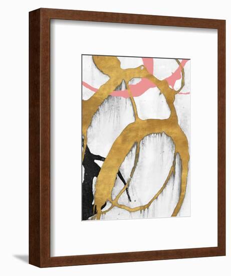 Rose Gold Strokes II-Megan Morris-Framed Art Print