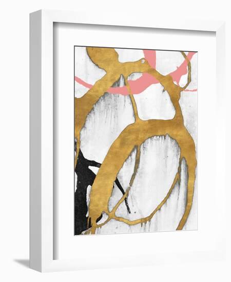 Rose Gold Strokes II-Megan Morris-Framed Premium Giclee Print