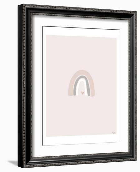 Rose Grey Rainbow-Gigi Louise-Framed Art Print