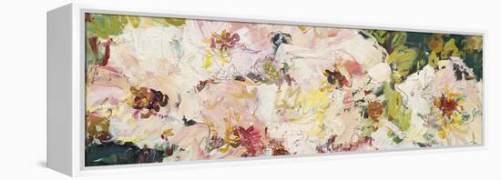 Rose Hedge - Focus-Lilia Orlova Holmes-Framed Stretched Canvas