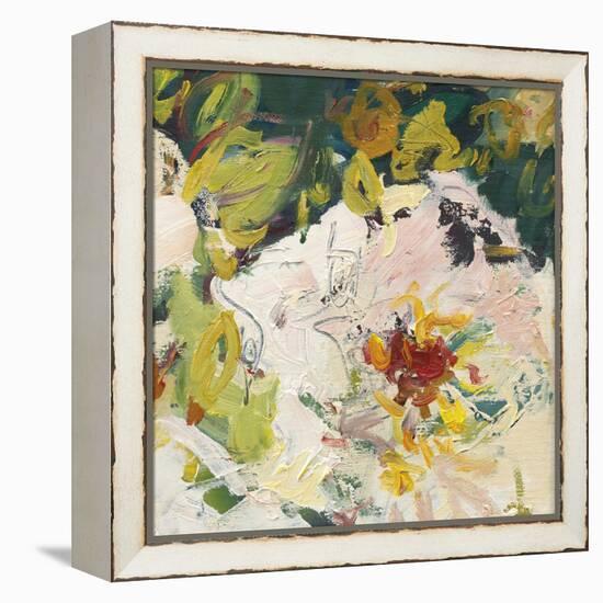 Rose Hedge - Panel III-Lilia Orlova Holmes-Framed Stretched Canvas