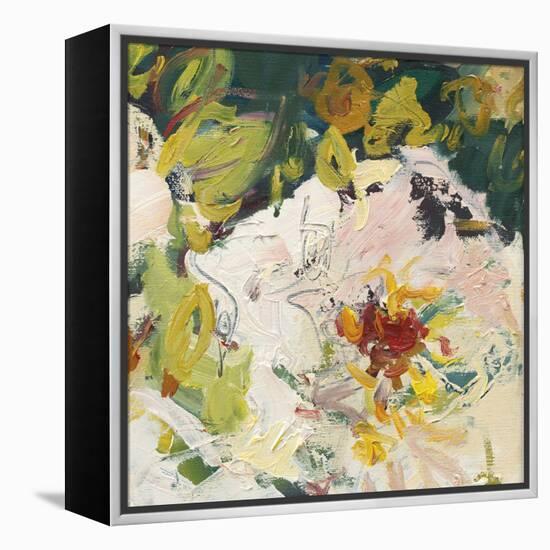 Rose Hedge - Panel III-Lilia Orlova Holmes-Framed Stretched Canvas