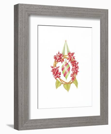 Rose Hip Wreath-Deborah Kopka-Framed Giclee Print