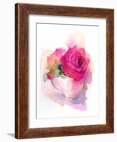 Rose in Teacup, 2017-John Keeling-Framed Giclee Print