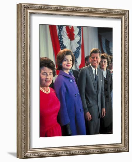 Rose Kennedy, Jackie Peter Behind Her on Morning After Election Day-Paul Schutzer-Framed Photographic Print