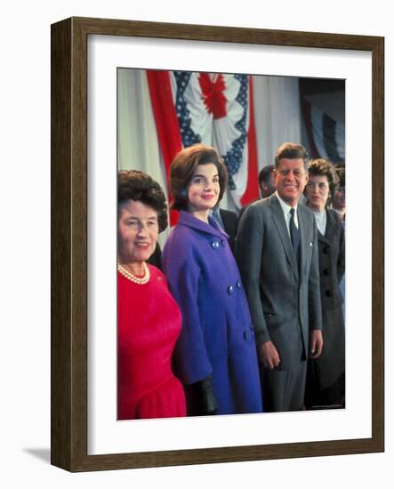 Rose Kennedy, Jackie Peter Behind Her on Morning After Election Day-Paul Schutzer-Framed Photographic Print