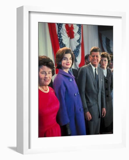 Rose Kennedy, Jackie Peter Behind Her on Morning After Election Day-Paul Schutzer-Framed Photographic Print