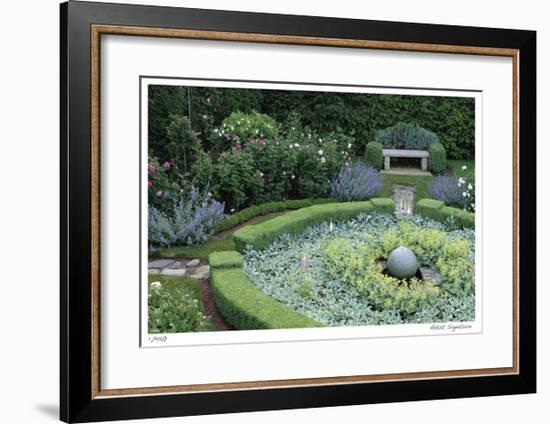 Rose Ladder Bench-Stacy Bass-Framed Giclee Print