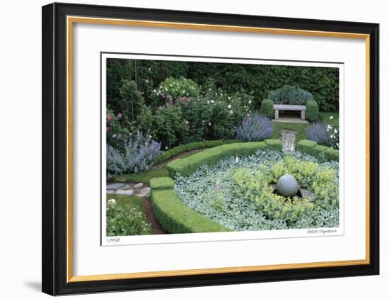 Rose Ladder Bench-Stacy Bass-Framed Giclee Print