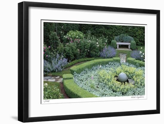 Rose Ladder Bench-Stacy Bass-Framed Giclee Print