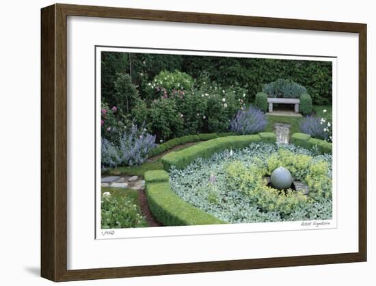 Rose Ladder Bench-Stacy Bass-Framed Giclee Print