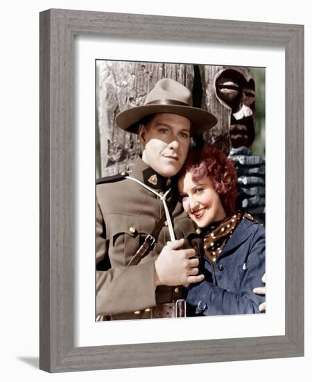 ROSE MARIE, from left: Nelson Eddy, Jeanette MacDonald, 1936-null-Framed Photo