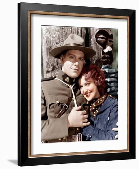 ROSE MARIE, from left: Nelson Eddy, Jeanette MacDonald, 1936-null-Framed Photo