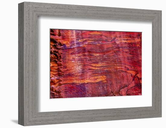 Rose Red Rock Tomb Facade, Street of Facades, Petra, Jordan-William Perry-Framed Photographic Print