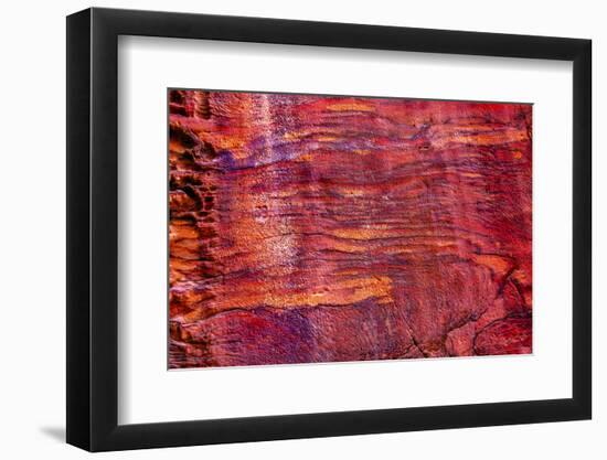 Rose Red Rock Tomb Facade, Street of Facades, Petra, Jordan-William Perry-Framed Photographic Print