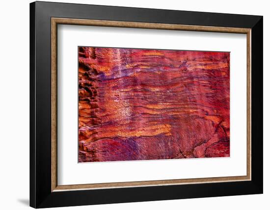 Rose Red Rock Tomb Facade, Street of Facades, Petra, Jordan-William Perry-Framed Photographic Print