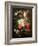 Rose, Tulip, Morning Glory and Other Flowers in a Glass Vase on a Stone Ledge-Nicolaes van Veerendael-Framed Giclee Print