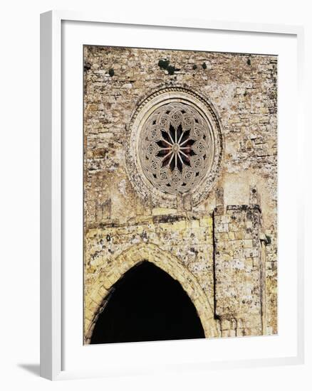 Rose Window from Matrice Church, Erice, Sicily, Italy-null-Framed Giclee Print