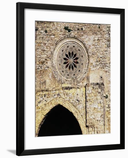 Rose Window from Matrice Church, Erice, Sicily, Italy-null-Framed Giclee Print