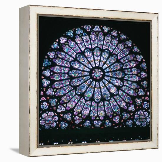 Rose window in Notre Dame, 14th century. Artist: Unknown-Unknown-Framed Premier Image Canvas