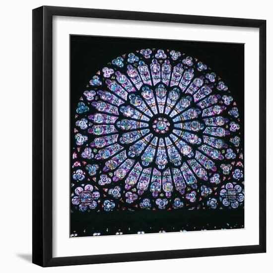 Rose window in Notre Dame, 14th century. Artist: Unknown-Unknown-Framed Giclee Print