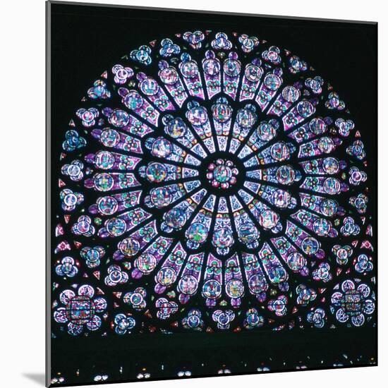 Rose window in Notre Dame, 14th century. Artist: Unknown-Unknown-Mounted Giclee Print