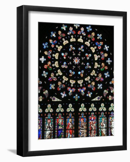 Rose Window in Notre-Dame-Des-Carmes Church, Pont-L'Abbe, Pont-L'Abbe, Finistere, France, Europe-Godong-Framed Photographic Print