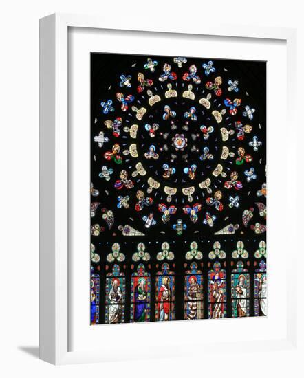 Rose Window in Notre-Dame-Des-Carmes Church, Pont-L'Abbe, Pont-L'Abbe, Finistere, France, Europe-Godong-Framed Photographic Print