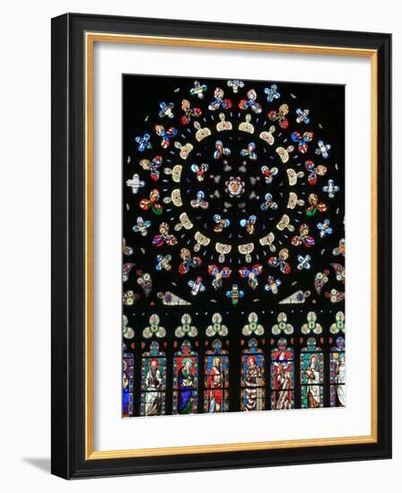 Rose Window in Notre-Dame-Des-Carmes Church, Pont-L'Abbe, Pont-L'Abbe, Finistere, France, Europe-Godong-Framed Photographic Print