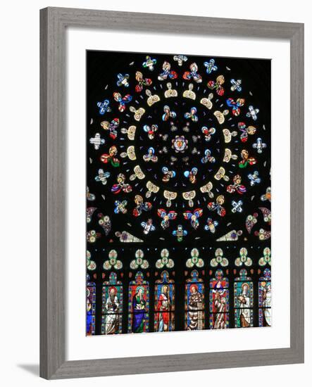 Rose Window in Notre-Dame-Des-Carmes Church, Pont-L'Abbe, Pont-L'Abbe, Finistere, France, Europe-Godong-Framed Photographic Print