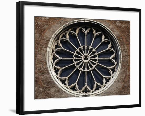 Rose Window of Church of San Francesco, Mantua, Lombardy, Italy-null-Framed Giclee Print