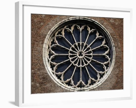 Rose Window of Church of San Francesco, Mantua, Lombardy, Italy-null-Framed Giclee Print