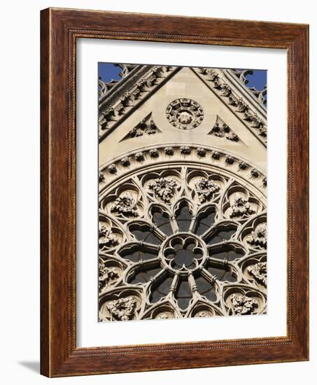 Rose Window on South Facade, Notre Dame Cathedral, Paris, France, Europe-Godong-Framed Photographic Print