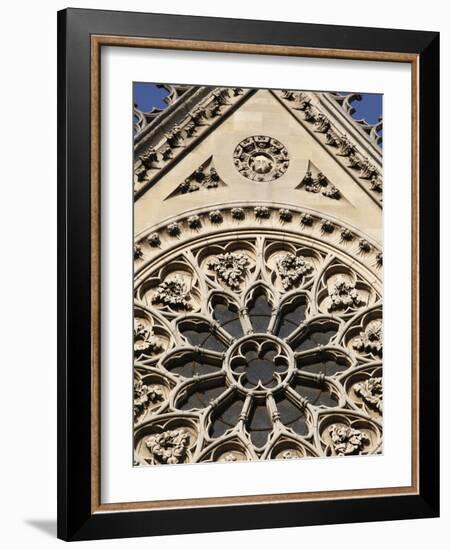 Rose Window on South Facade, Notre Dame Cathedral, Paris, France, Europe-Godong-Framed Photographic Print