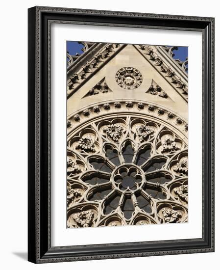 Rose Window on South Facade, Notre Dame Cathedral, Paris, France, Europe-Godong-Framed Photographic Print