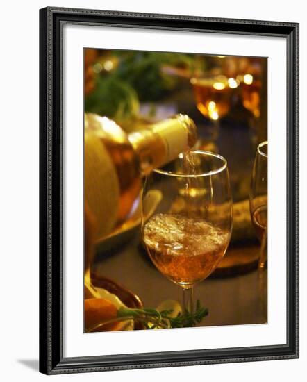 Rose Wine Served to Dinner Guests, Chambres d'Hotes Bed and Breakfast, Clos Des Iles-Per Karlsson-Framed Photographic Print